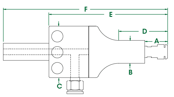 Dibujo dimensional de 625LJS 50 mm