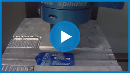 Aluminum Engraving at 25”/min on Haas Mini Mill by Air Turbine Spindles® 65,000 rpm 602CAT40