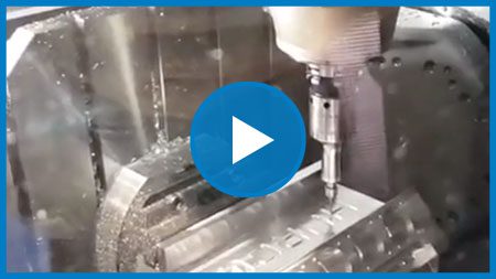 Aluminum Milling on Hurco VCX600i by Air Turbine Spindles® 50,000 rpm, 0.37 kW 625L