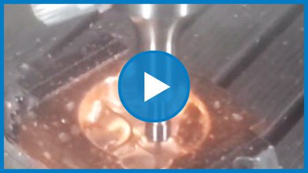 Brass Milling on Hermle C42U by Air Turbine Spindles® 50,000 rpm, 0.45 hp 625LHSK-A63