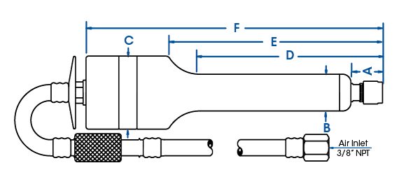 Plano dimensional del modelo 525XSV