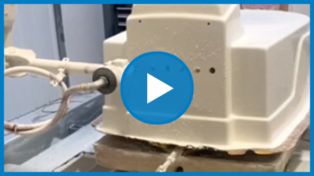 40,000 RPM + 1.4HP on a 1994 Fanuc M16 Trimming Fiberglass