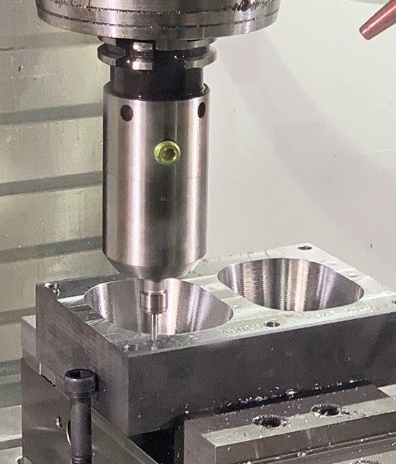 Luftturbinenspindel auf Haas mit Through Spindle Air