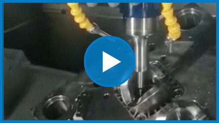 100mm Extended Barrel Steel Mold Milling at 50k rpm on Hermle