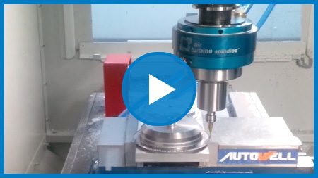 Fresado de acero a 2,000 mm/min en Hurco VMX por Air Turbine Spindles® 40,000 rpm 650DIN40