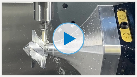 5th Axis Cutting at 40,000 RPM  / 150IPM on Haas UMC500 by Air Turbine Spindles®