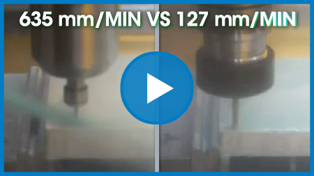 Os tempos de ciclo diminuíram drasticamente! Perfurando Alumínio a 50,000 rpm no Robodrill