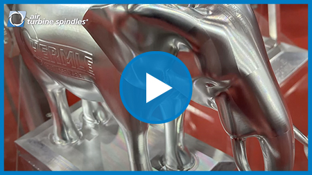 50,000 RPM CNC Spindle on Hermle Engraves Aluminum Elephant