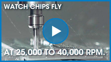 Beobachten Sie, wie Späne mit dieser CNC-Frässpindel von Air Turbine Tools® fliegen