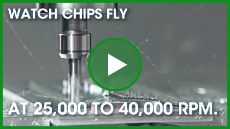 Beobachten Sie, wie Späne mit dieser CNC-Frässpindel 650 von Air Turbine Tools® fliegen