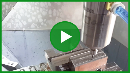 Stahlfräsen bei 5000 mm/min auf einer DMG-Maschine von Air Turbine Spindles® 50,000 U/min, 0.76 PS 625XCAT