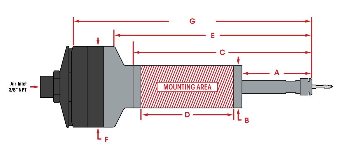 Plano dimensional del modelo 450HDE