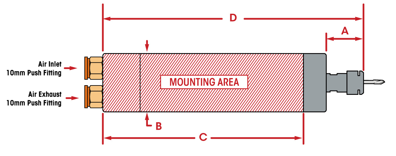 Plano dimensional del 740MX