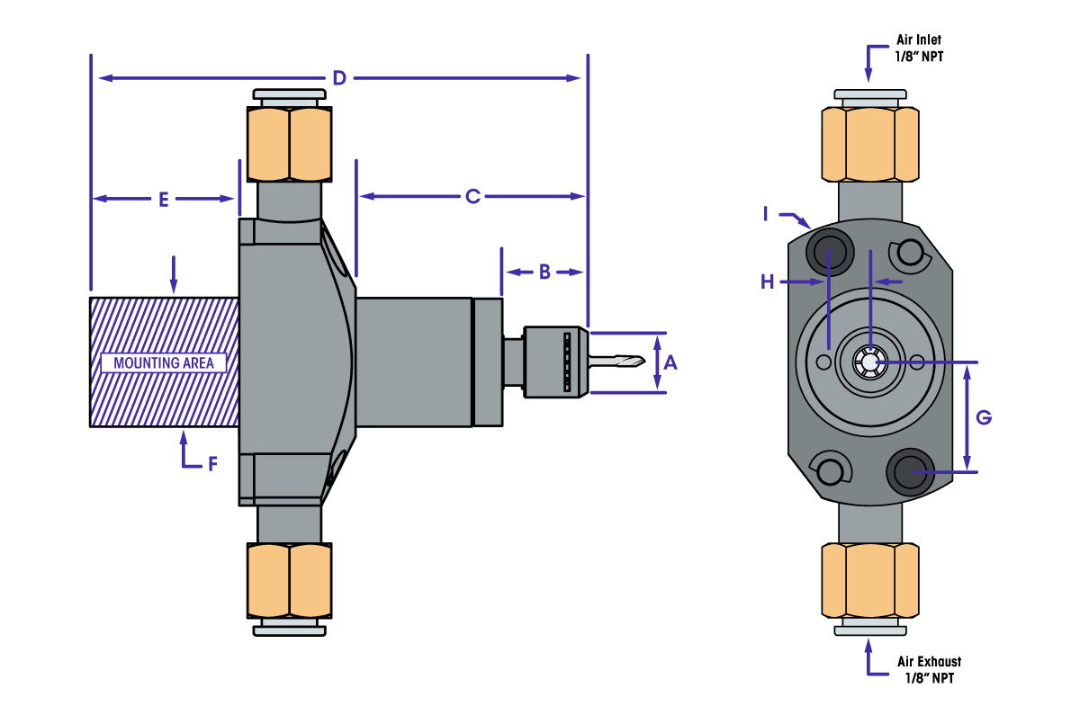 Dessin dimensionnel 800LT 22 mm de diamètre extérieur