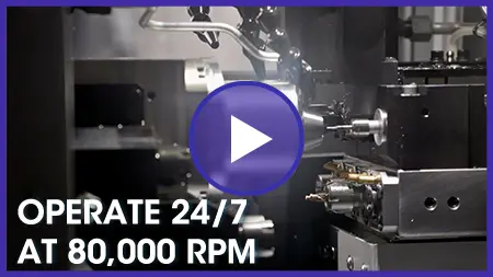 Cut Faster When Live Tooling at 60,000 to 80,000 RPM